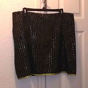 Annika by Cutter & Buck Size XXL Stretchy Black & Gold DryTec Athletic Skirt 🌟